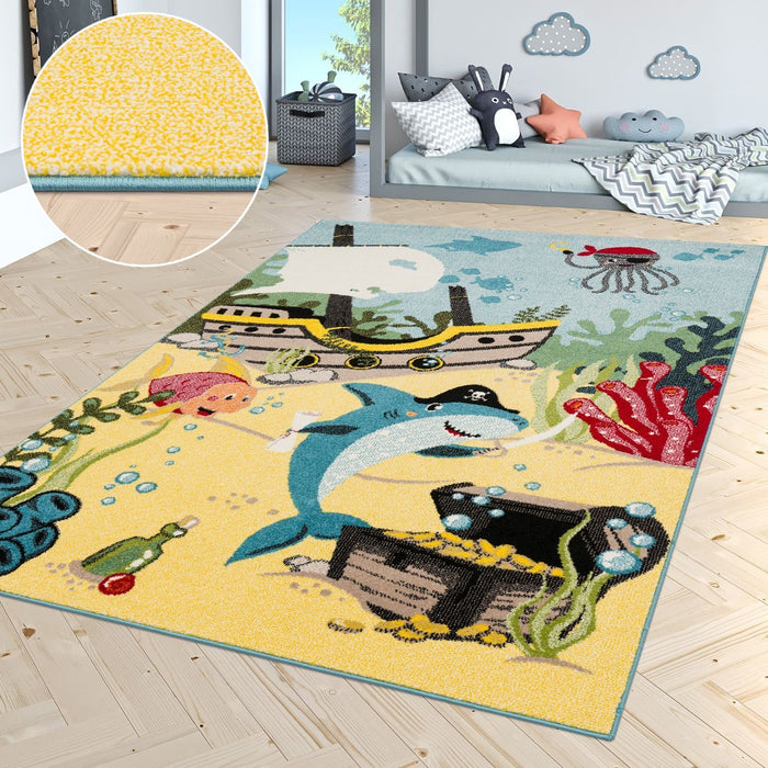 Kids Cartoon Pattern Rug Multicolour #263