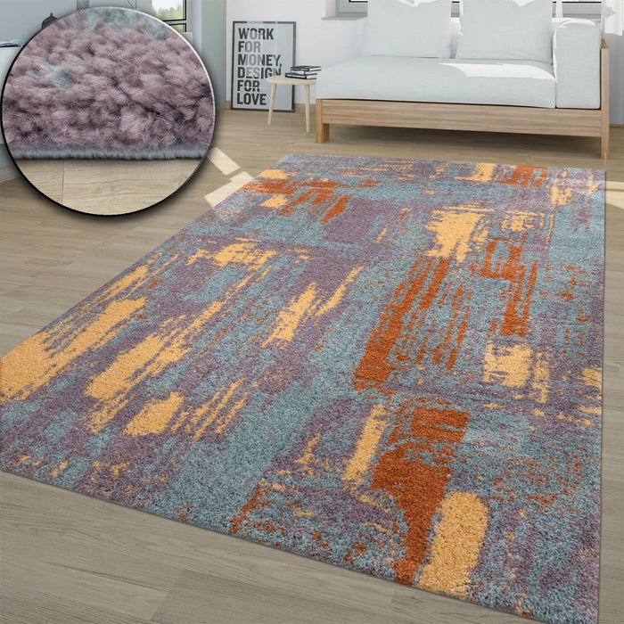 Shaggy Abstract Multicoloured Rug #47023