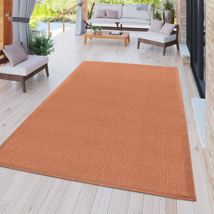 Indoor / Outdoor Rug Washable Braided in Terracotta #65799
