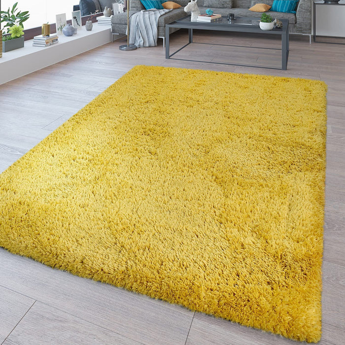 Shaggy Flokati Look in Yellow #5422c