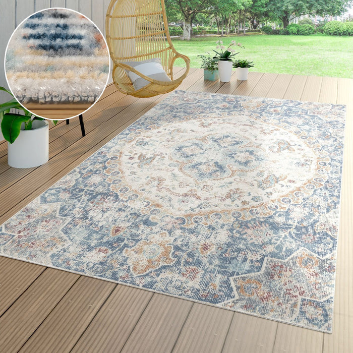 Ethnic Oriental Rugs Blue Multicoloured #55446