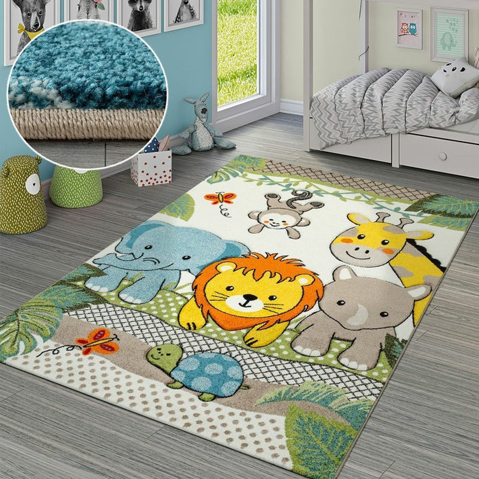 Kids Jungle Lion Multicolour Rug #1162