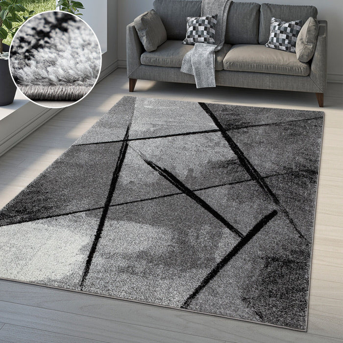 Abstract Modern Grey Rug #98846