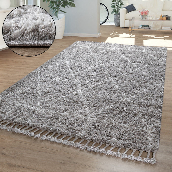 Scandi Shaggy Rug In Grey #10575