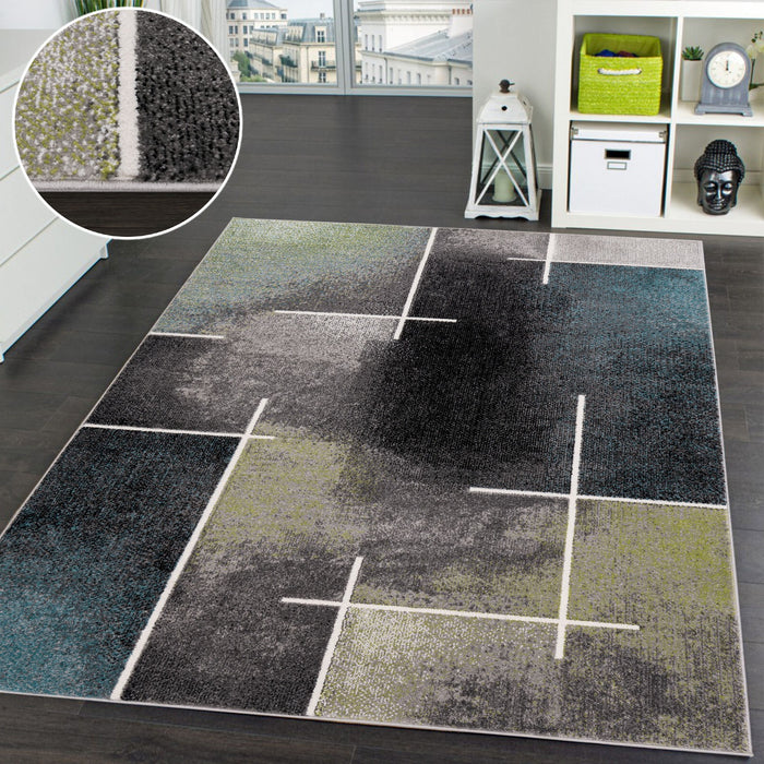 Abstract Modern Multicoloured Rug #98815