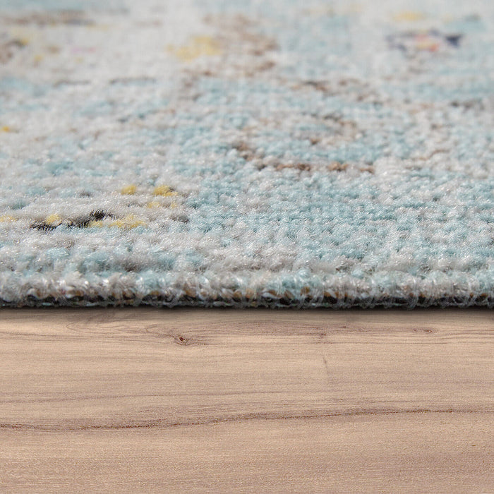 Indoor / Outdoor Rug Distressed Oriental In Turquoise #85795