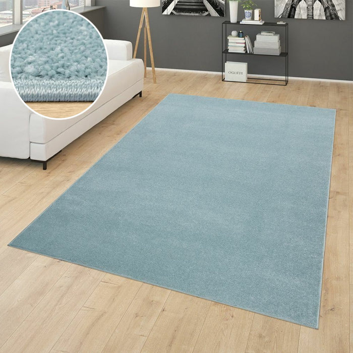 Baby Blue Plain Soft Rug #12504