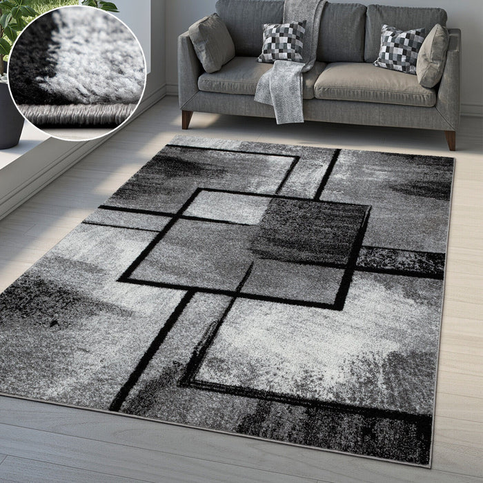 Abstract Modern Grey Rug #98847