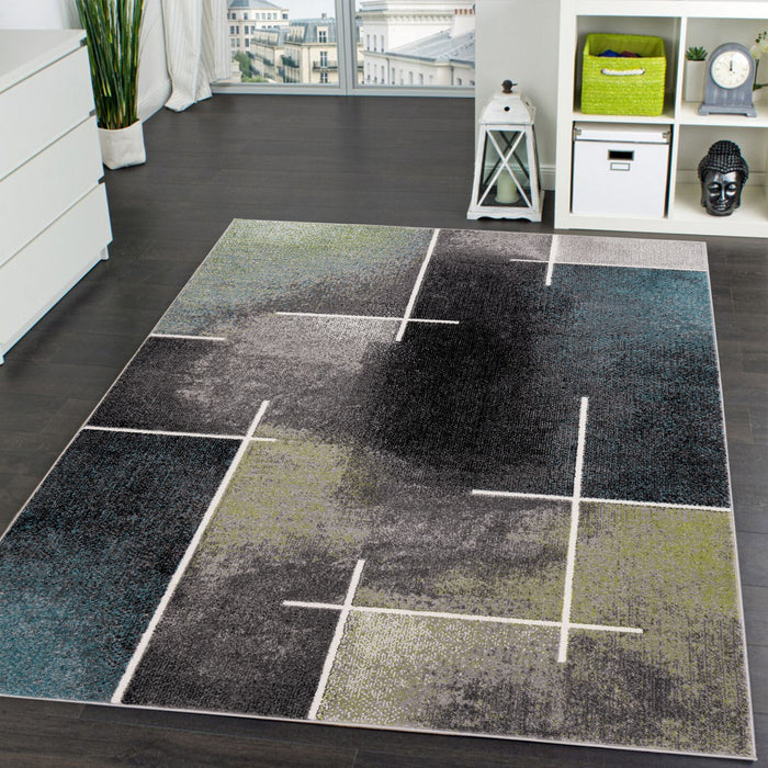 Abstract Modern Multicoloured Rug #98815