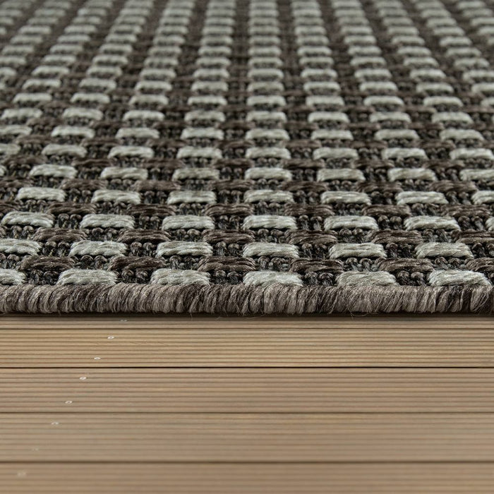 Indoor / Outdoor Rug Sisal Brown Grey #9526