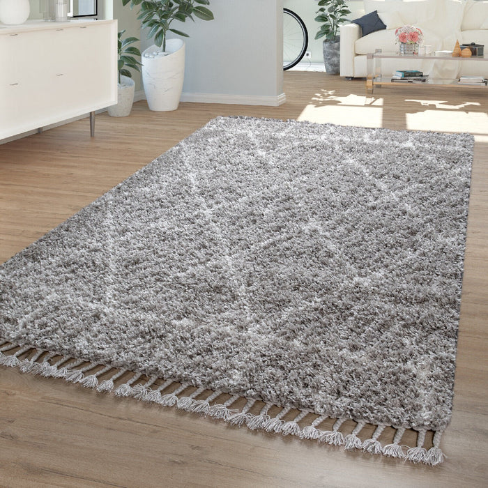 Scandi Shaggy Rug In Grey #10575