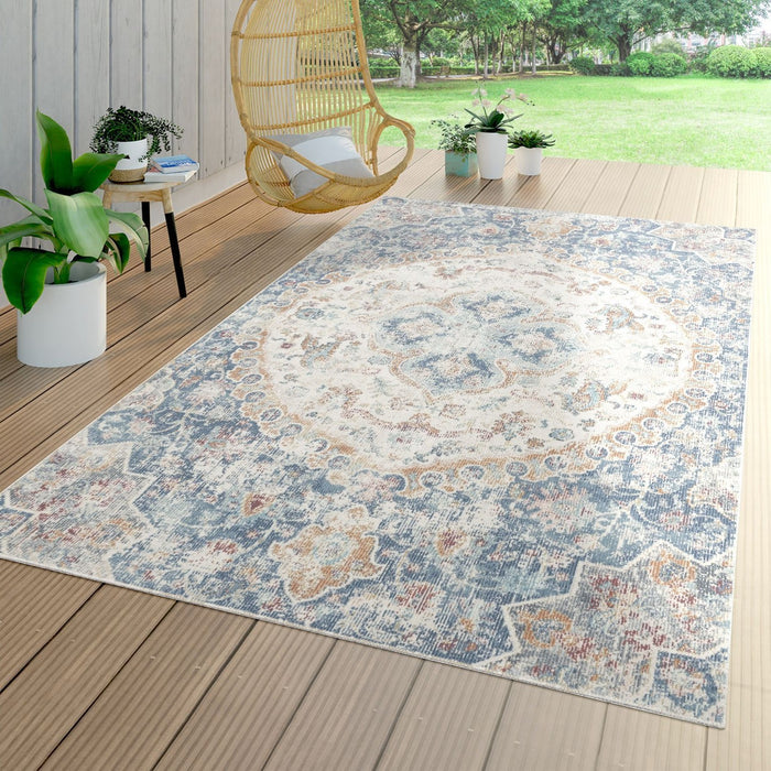 Ethnic Oriental Rugs Blue Multicoloured #55446