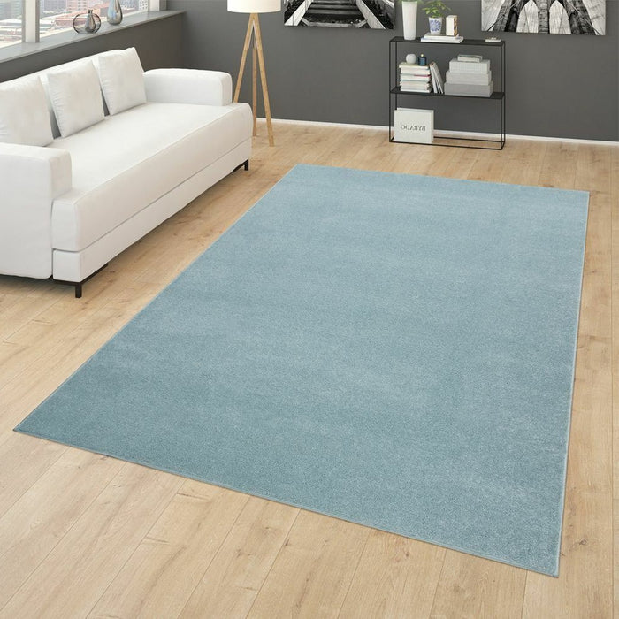 Baby Blue Plain Soft Rug #12504