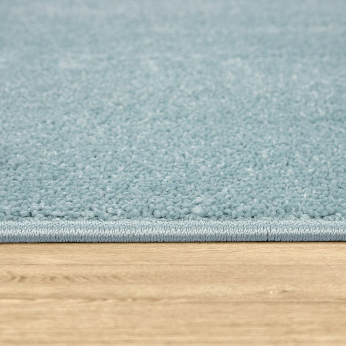 Baby Blue Plain Soft Rug #12504