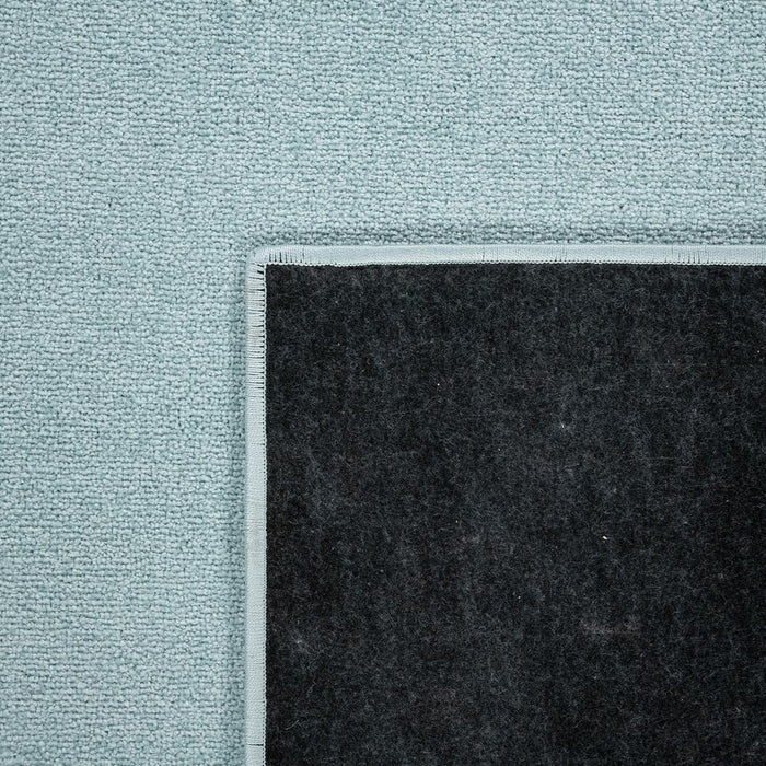 Baby Blue Plain Soft Rug #12504