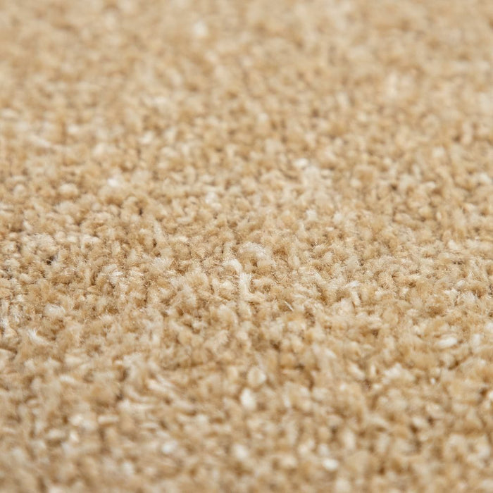 Beige Plain Soft Rug #12506