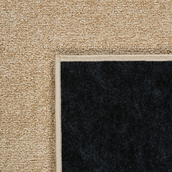 Beige Plain Soft Rug #12506