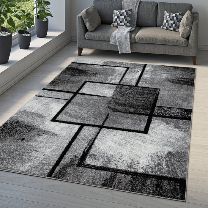 Abstract Modern Grey Rug #98847