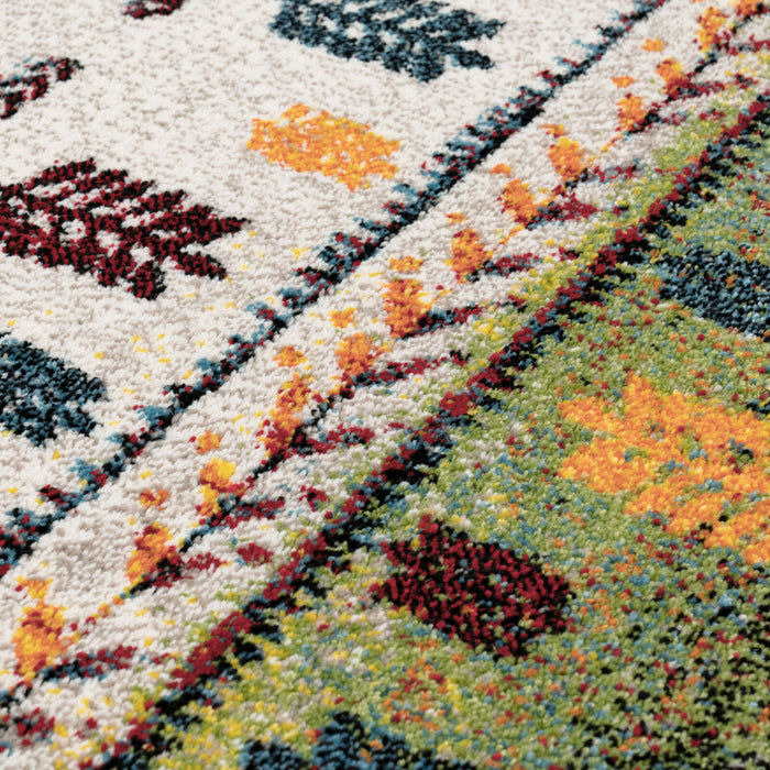 Boho Tribal Rug Multicoloured #12080