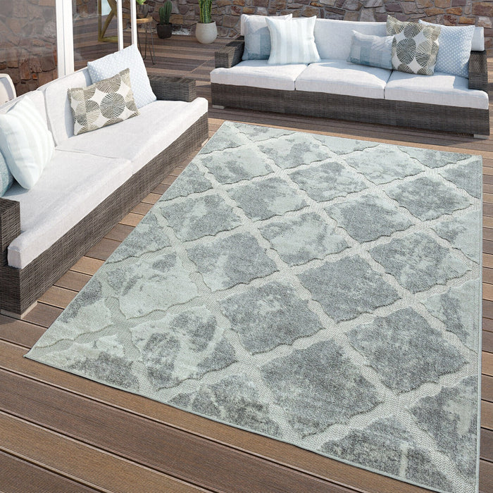 Indoor / Outdoor Modern 3D Rug in Grey #66796