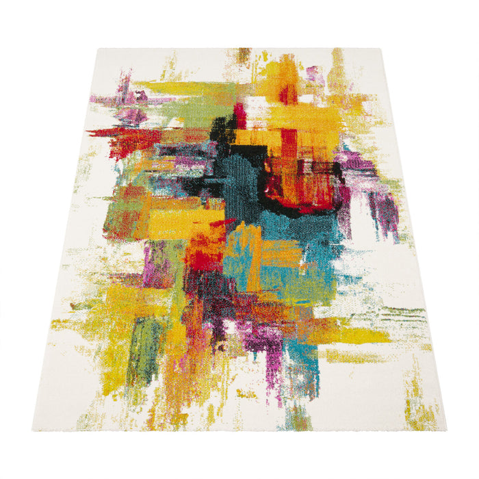 Modern Abstract Rug Cream Multicolour #57451