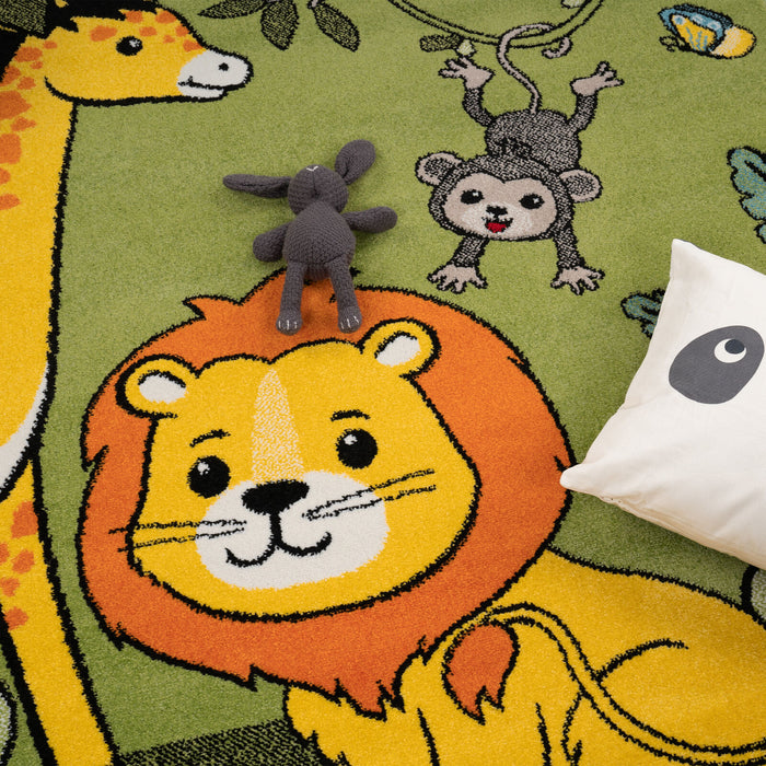 Kids Jungle Lion Multicolour Rug #1132