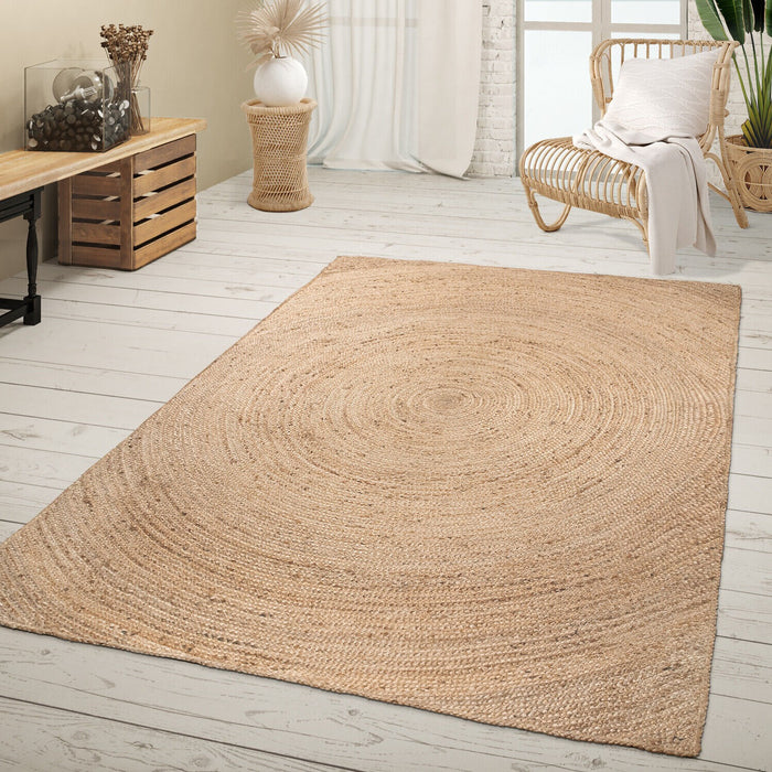 Handmade Jute Flat Wave Rug #2116