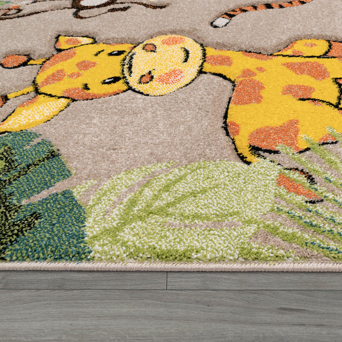 Kids Jungle Animals Multicolour Rug #1134