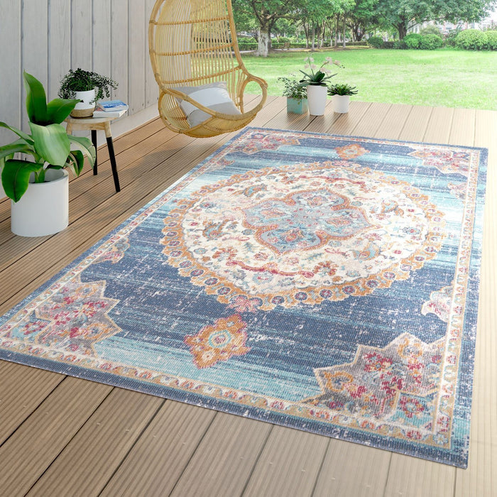 Blue Traditional Medallion Rugs #59163