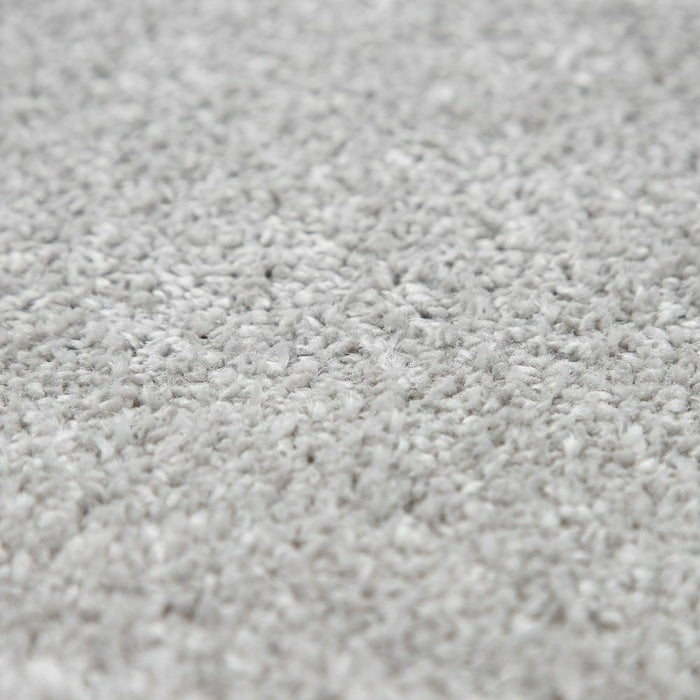 Grey Silver Plain Soft Rug #12501