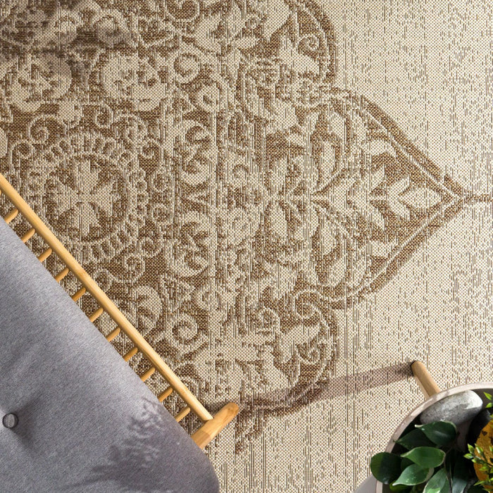 Oriental Medallion Rugs Beige #55151