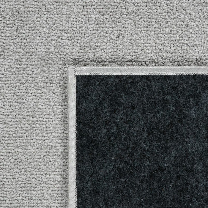 Grey Silver Plain Soft Rug #12501