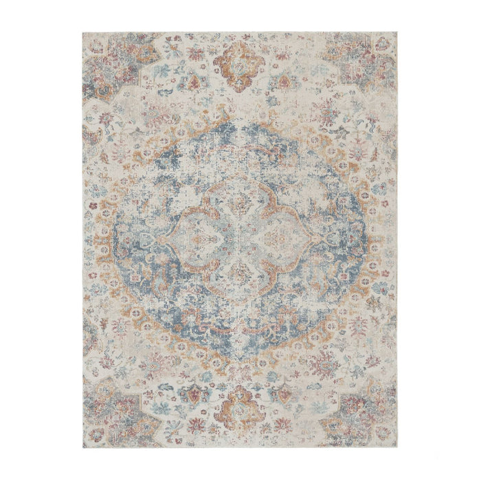 Ethnic Oriental Rugs Beige Blue #55443