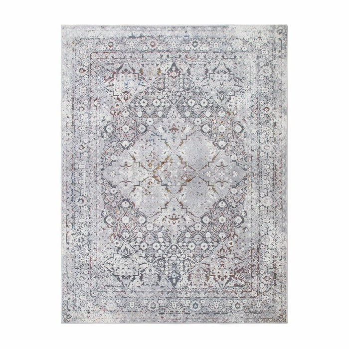 Grey Oriental Distressed Rug # 33180