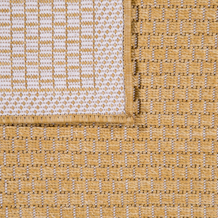 Indoor / Outdoor Rug Washable Braided in Mustard Yellow #65805