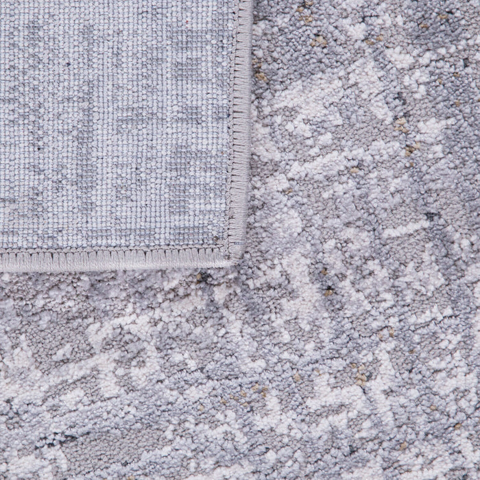 Modern 3D Absract Distressed Rug In Grey #40524