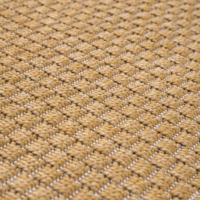 Indoor / Outdoor Rug Washable Braided in Mustard Yellow #65805