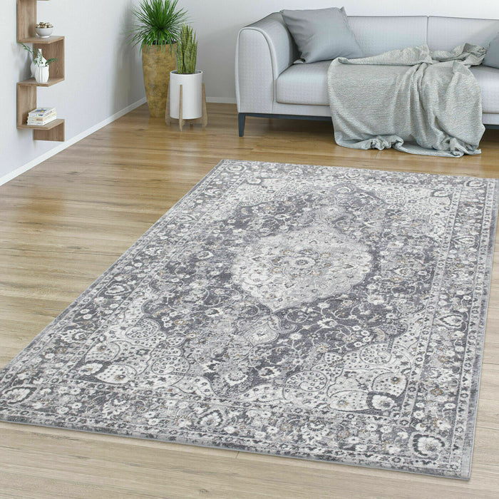 Grey Oriental Distressed Rug # 33179