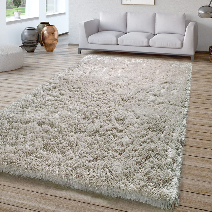 Extra Thick Shaggy Rug in Grey Beige #56334