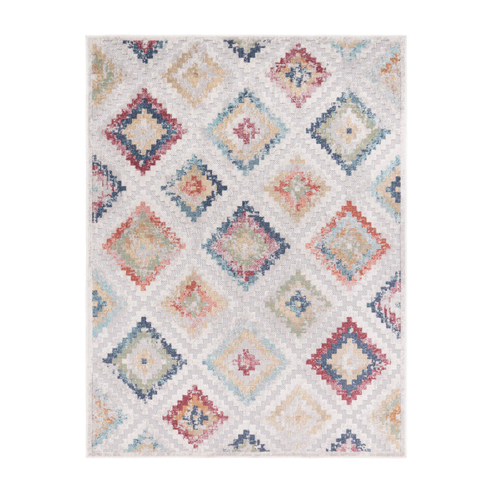 Modern Geometric Moroccan Boho Rug Multicoloured #13126