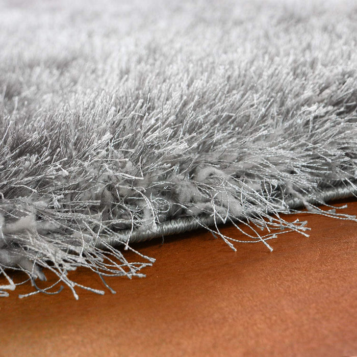 Super Soft Shaggy Plain Rug In Grey #81555