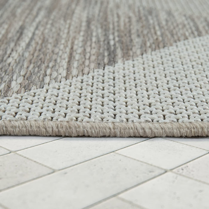 Beige Indoor / Outdoor Rug Rhombus Abstract #9998