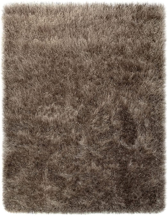 Super Soft Shaggy Plain Rug In Beige / Brown #81554