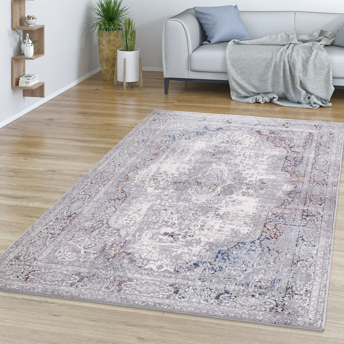 Grey Oriental Distressed Rug # 33178