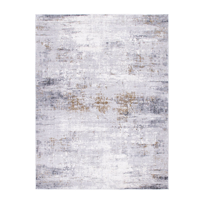 Modern 3D Absract Distressed Rug In Grey #40523