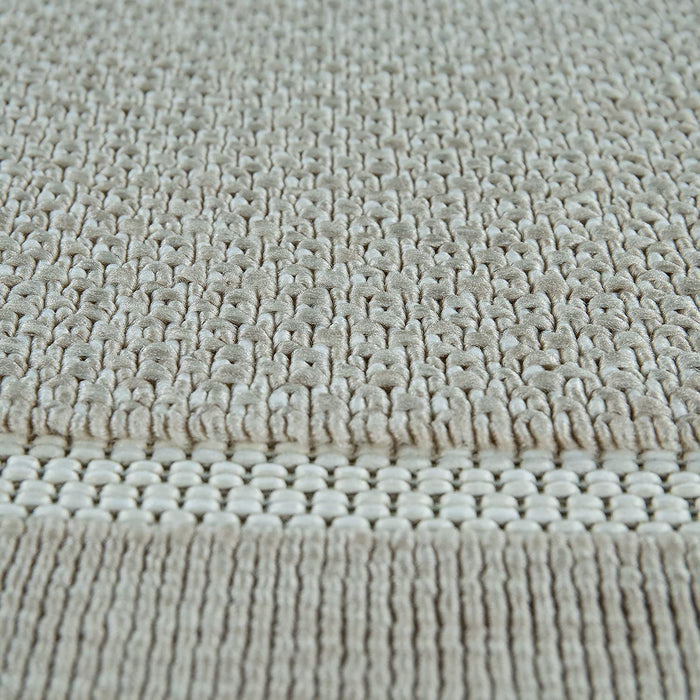 Indoor / Outdoor Flatwave Bordered Rug Beige #64595