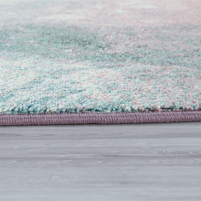 Pink Abstract Moder Rug #12127