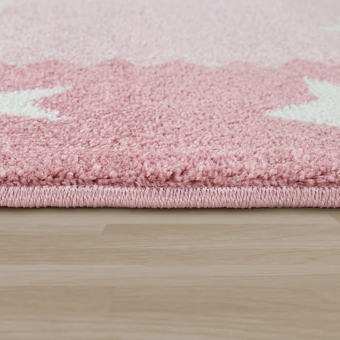 Kids Pink Stars Rug #606