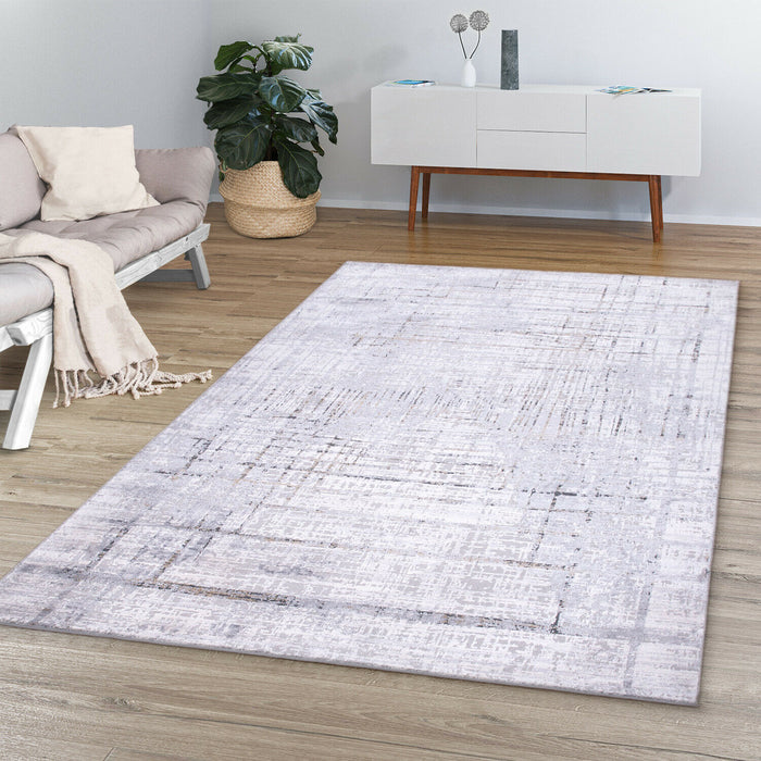 Modern 3D Absract Distressed Rug In Grey #40524