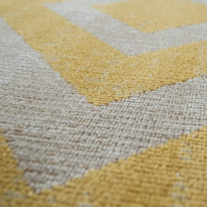 Modern Scandi Design Rug Yellow #5443b